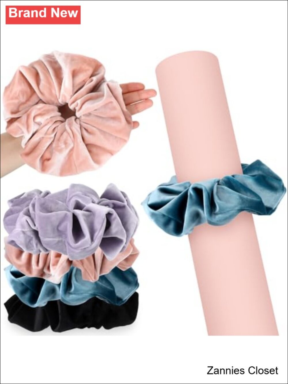 ✨ Yoga Mat Scrunchie Elastic Strap Band Velvet 4 Pack Fits Standard Mats